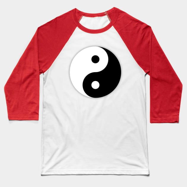 Black and white yin and yang Baseball T-Shirt by Made the Cut